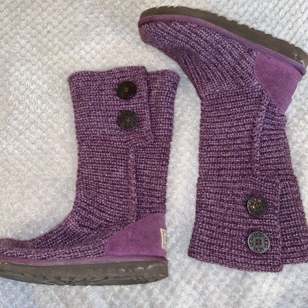 Purple Ugg Knit Boots